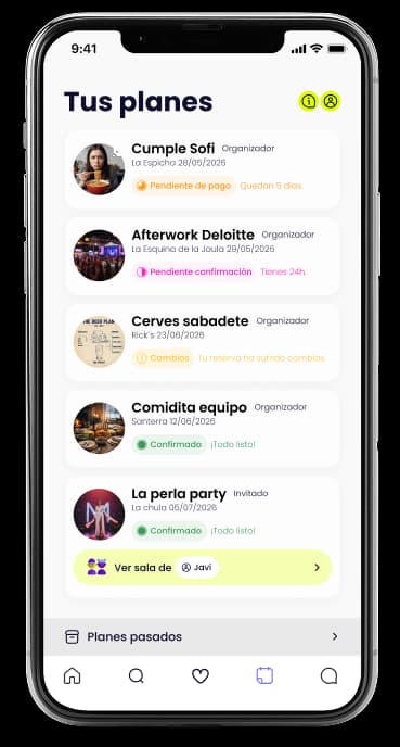 Controla el estado de tus planes de un vistazo.